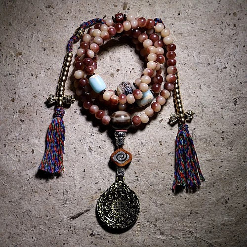 Natural Camel Bone Mala Bracelet – 108 Beads for Men & Women