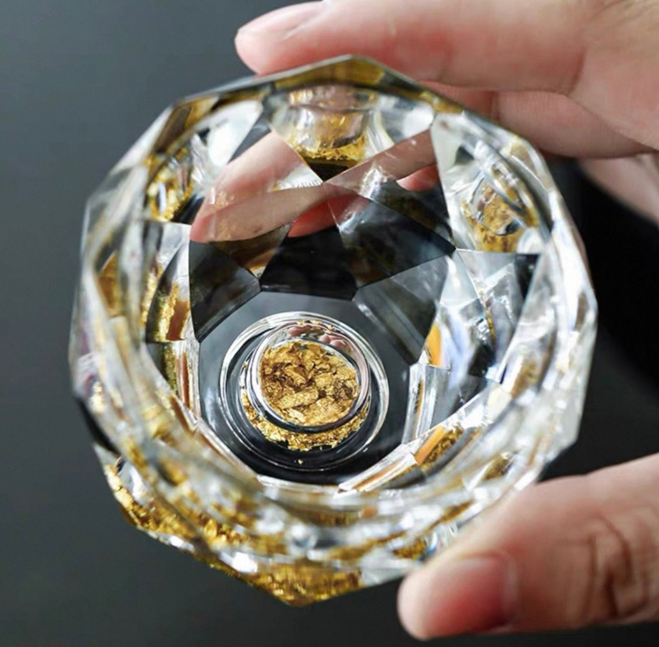 Handcrafted Gold Leaf Crystal Cup - Your Personal "Master" Cup
