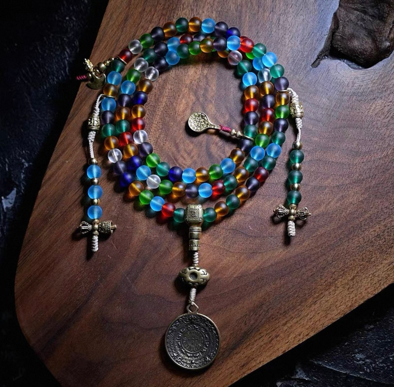 Handcrafted "Liuli" Glass Mala Bracelet/Necklace - Original Design