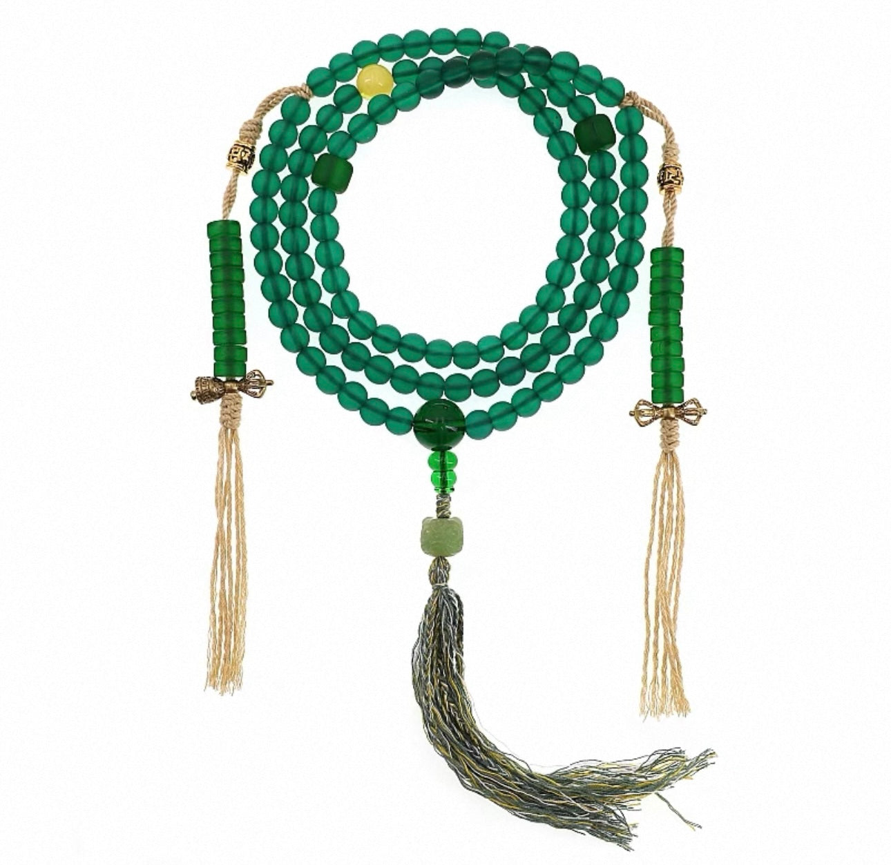 Original Design Green Tara "Liuli" Mala Bracelet - 108 Beads