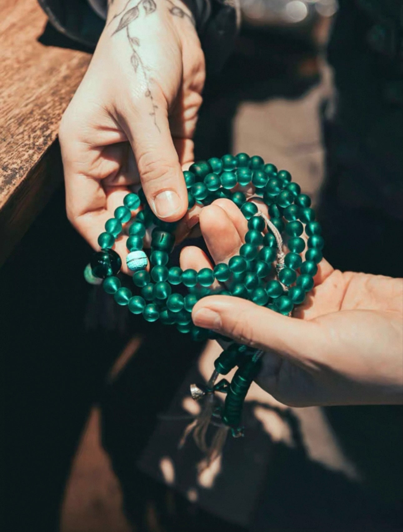 Original Design Green Tara "Liuli" Mala Bracelet - 108 Beads