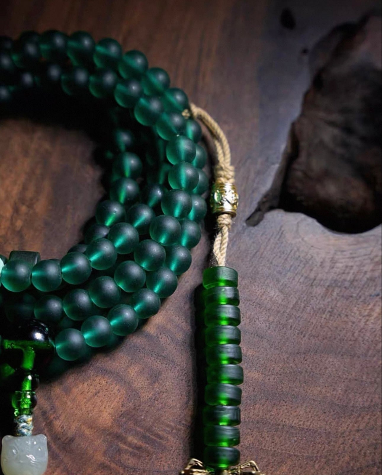 Original Design Green Tara "Liuli" Mala Bracelet - 108 Beads