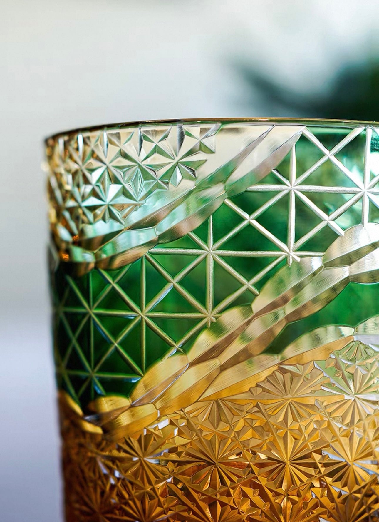 Handcrafted Edo Kiriko Whiskey Glass