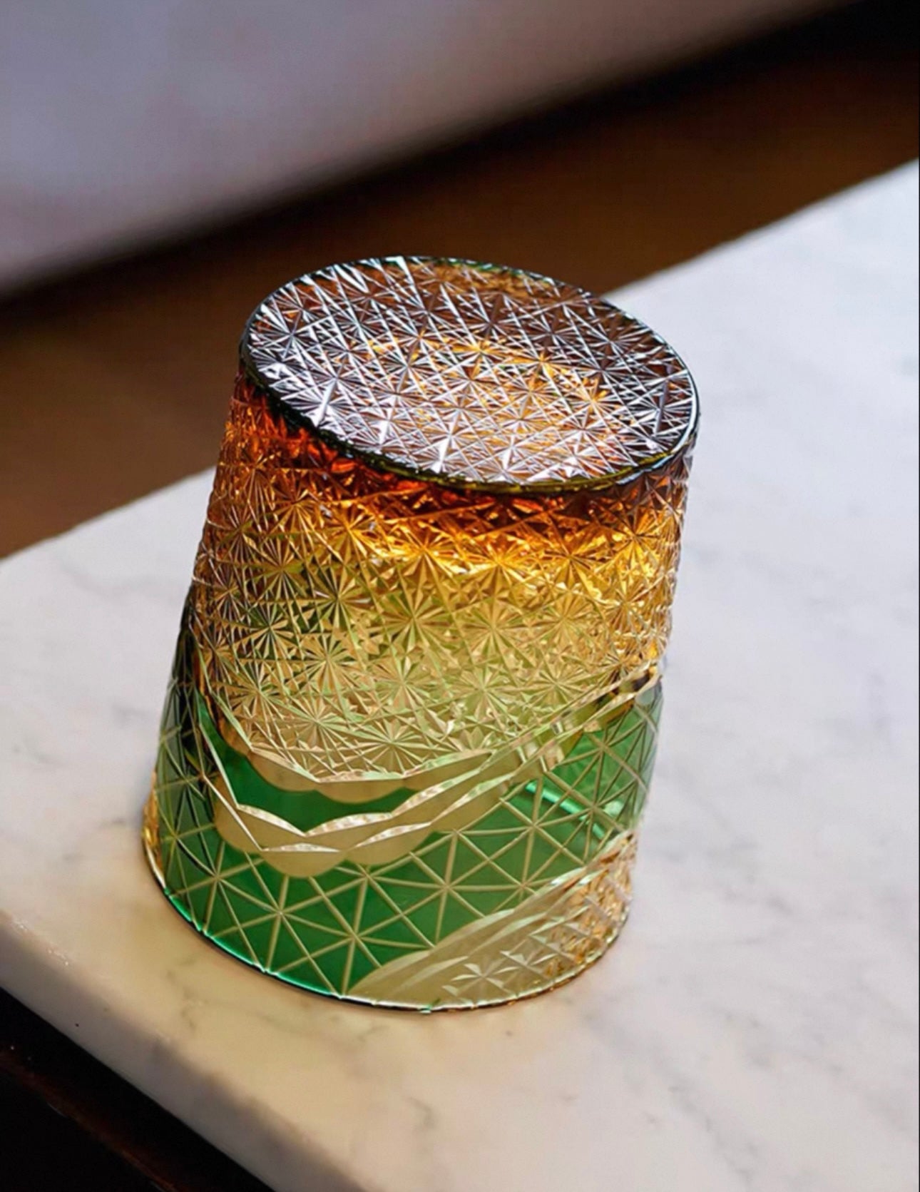 Handcrafted Edo Kiriko Whiskey Glass