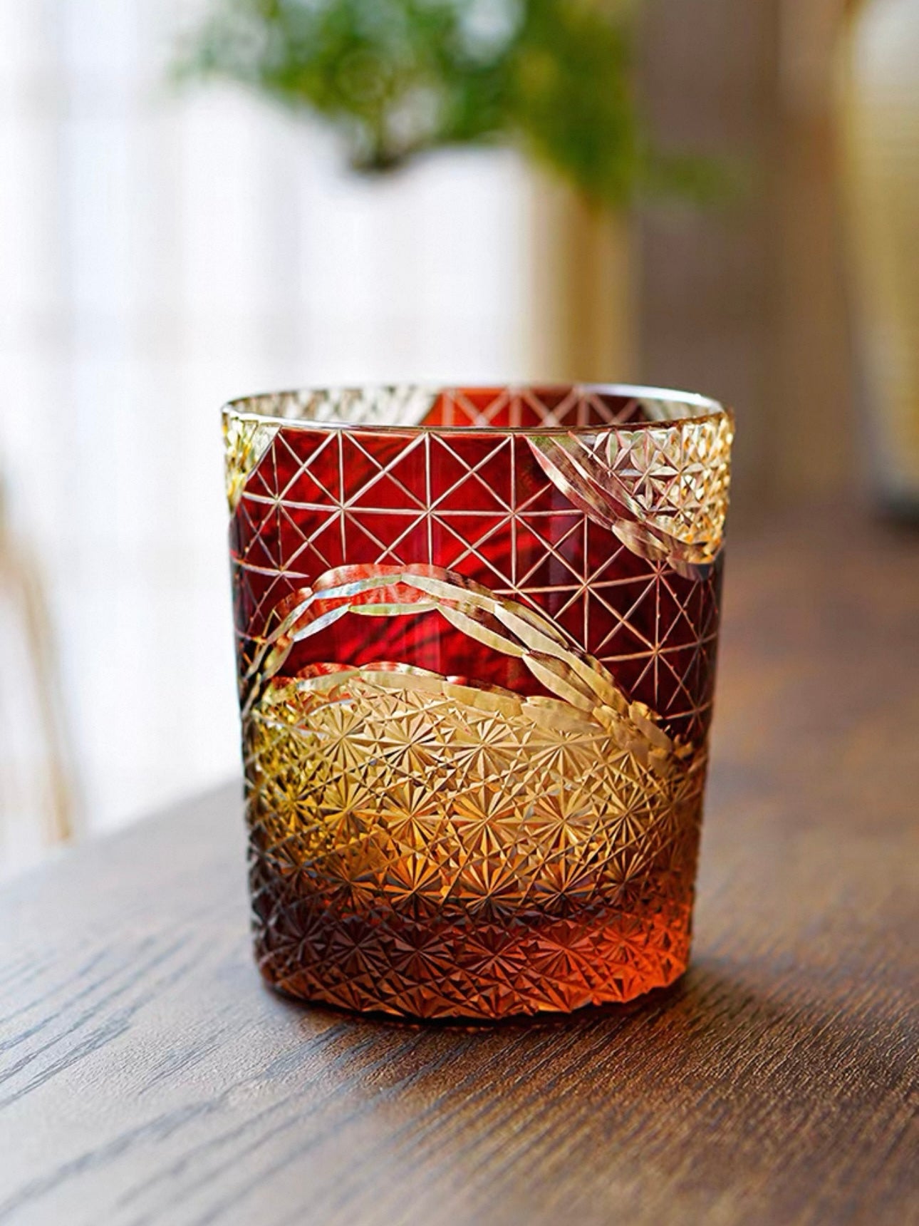 Edo Kiriko Handcrafted Karmic Whisky Glass