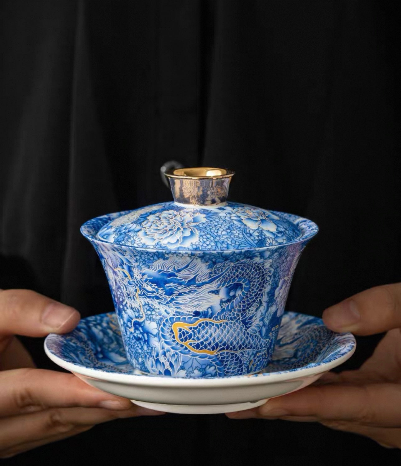 The Silver Dragon "Hovering" Gaiwan Tea Set