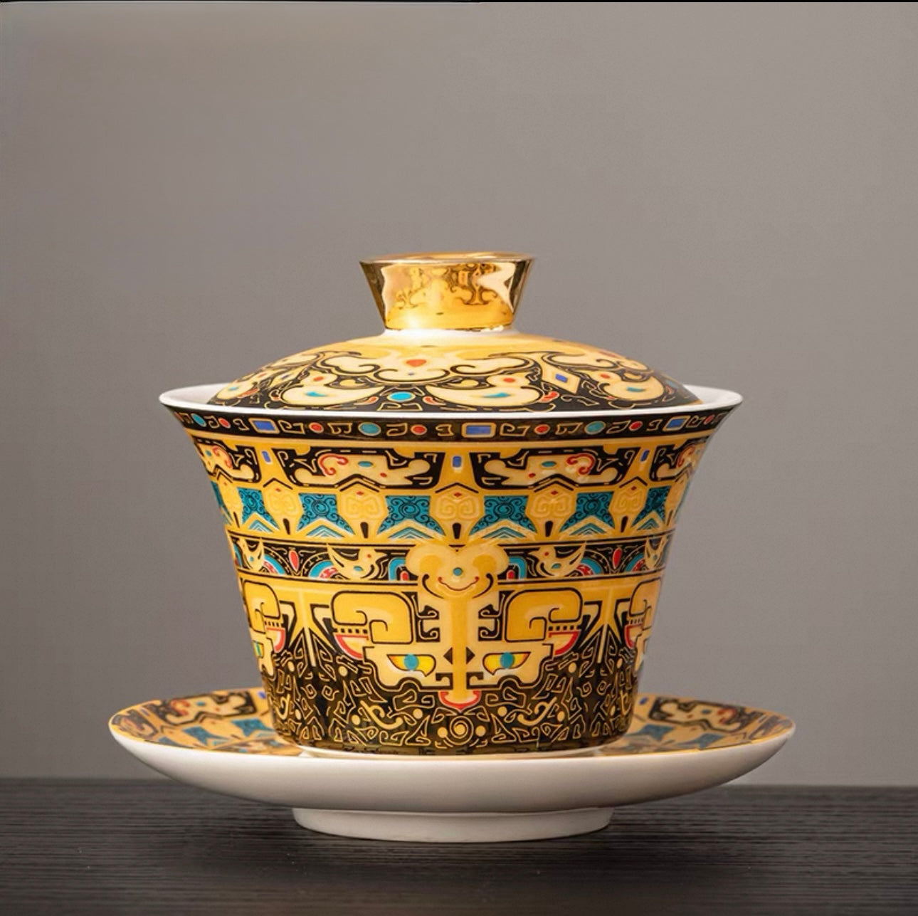 The Silver Dragon "Hovering" Gaiwan Tea Set