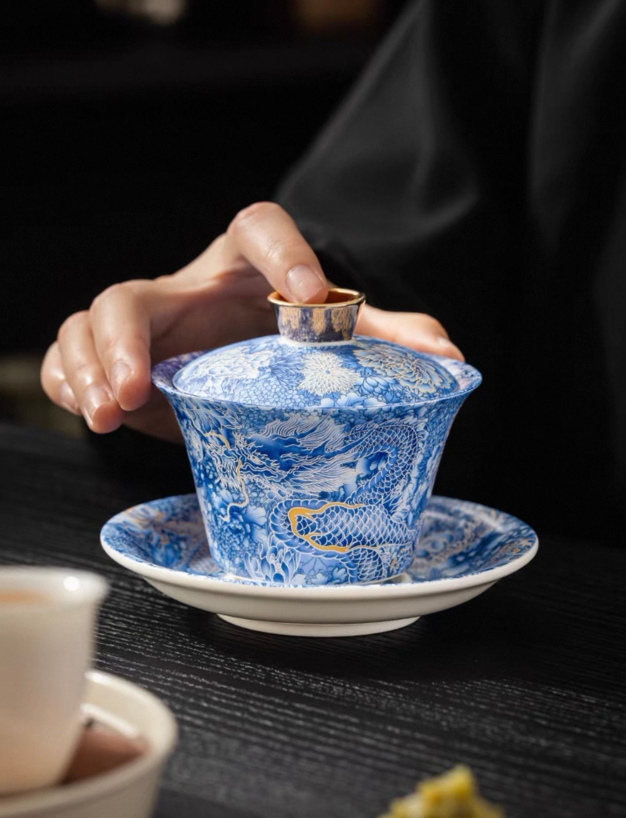 The Silver Dragon "Hovering" Gaiwan Tea Set