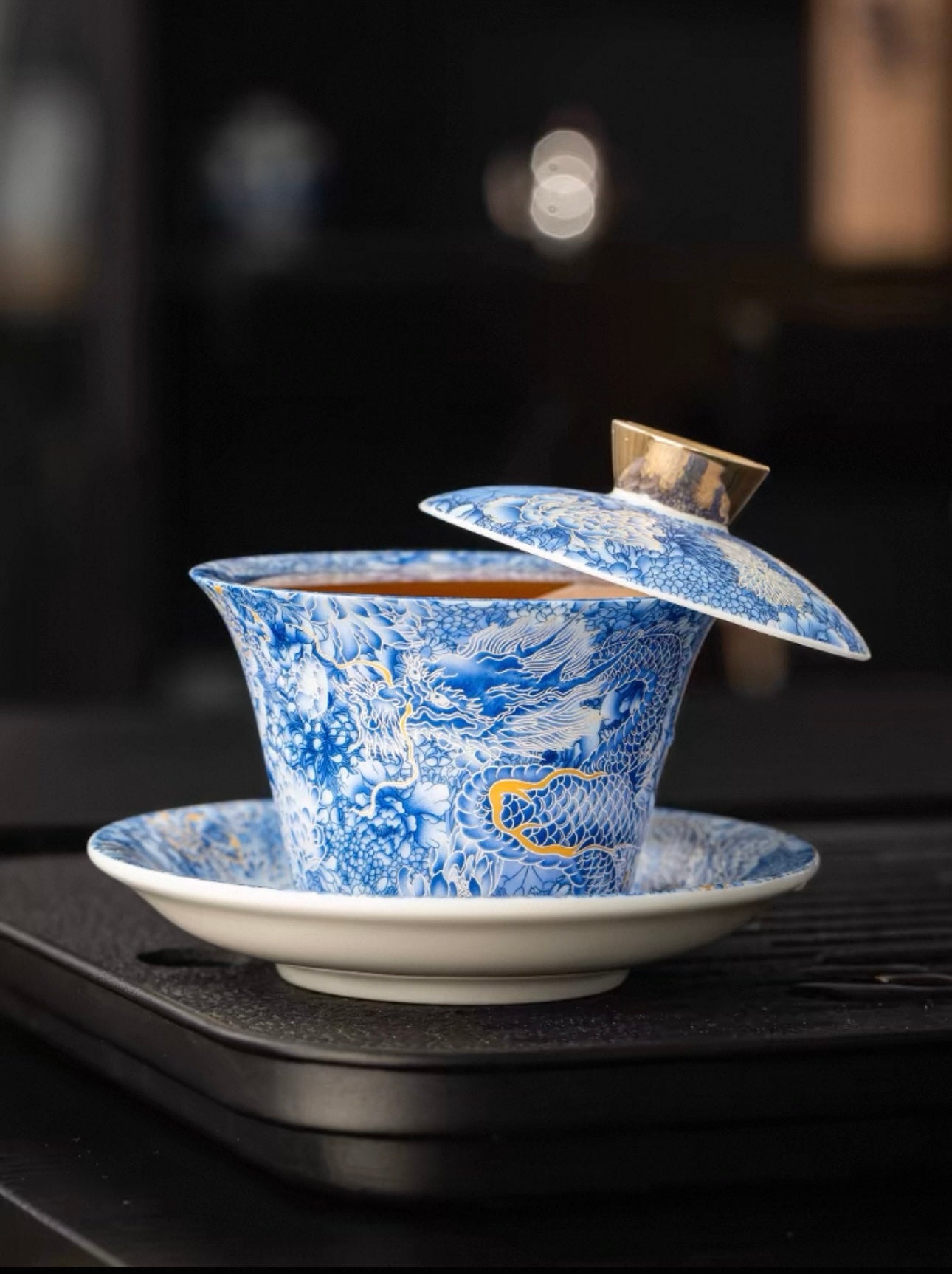 The Silver Dragon "Hovering" Gaiwan Tea Set