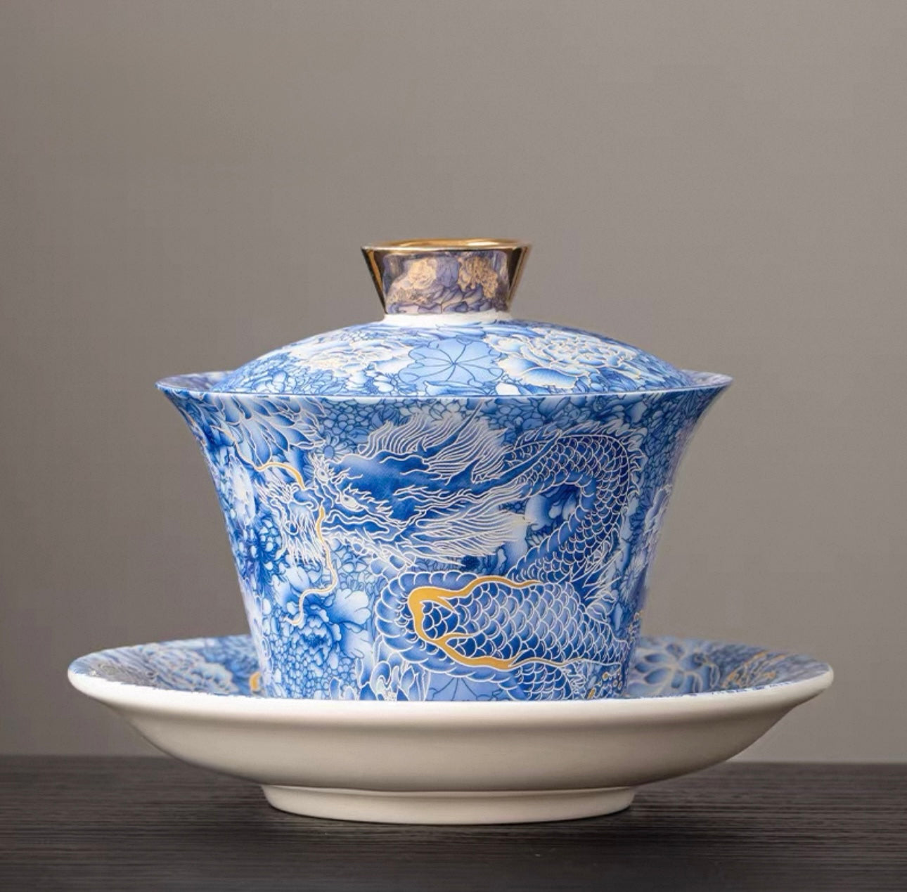 The Silver Dragon "Hovering" Gaiwan Tea Set