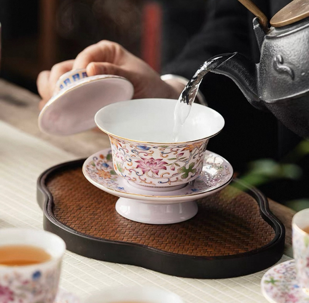 Filigree Enamel Gaiwan - Handcrafted for Tea Lovers