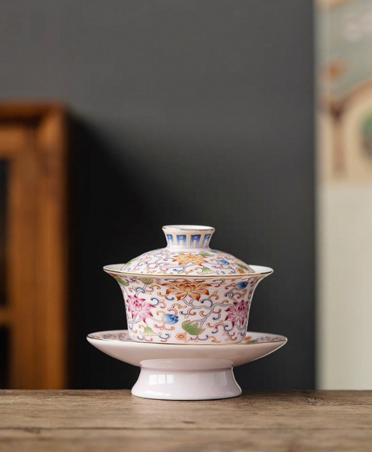 Filigree Enamel Gaiwan - Handcrafted for Tea Lovers