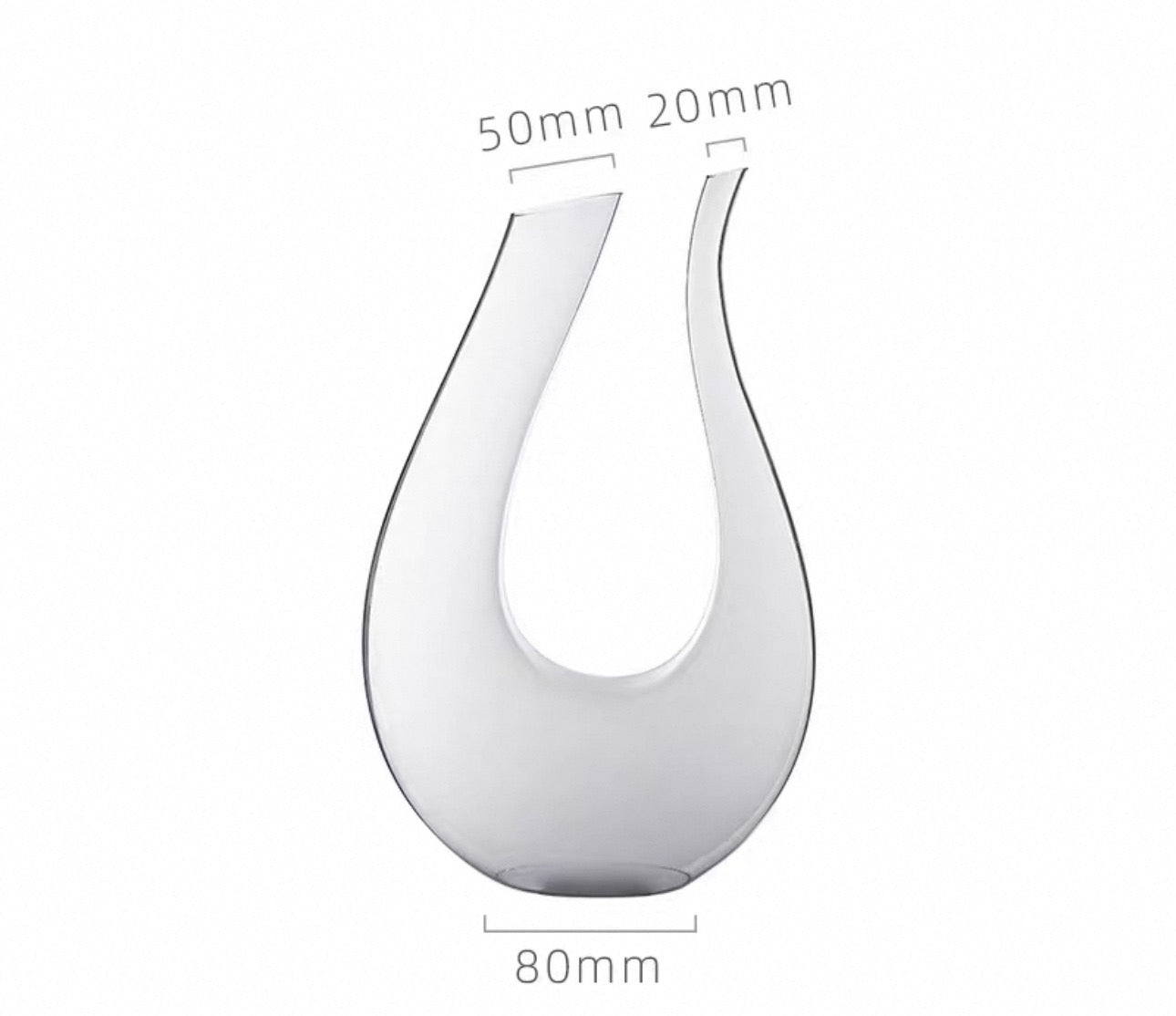 Abstract Art Glass Wine Decanter