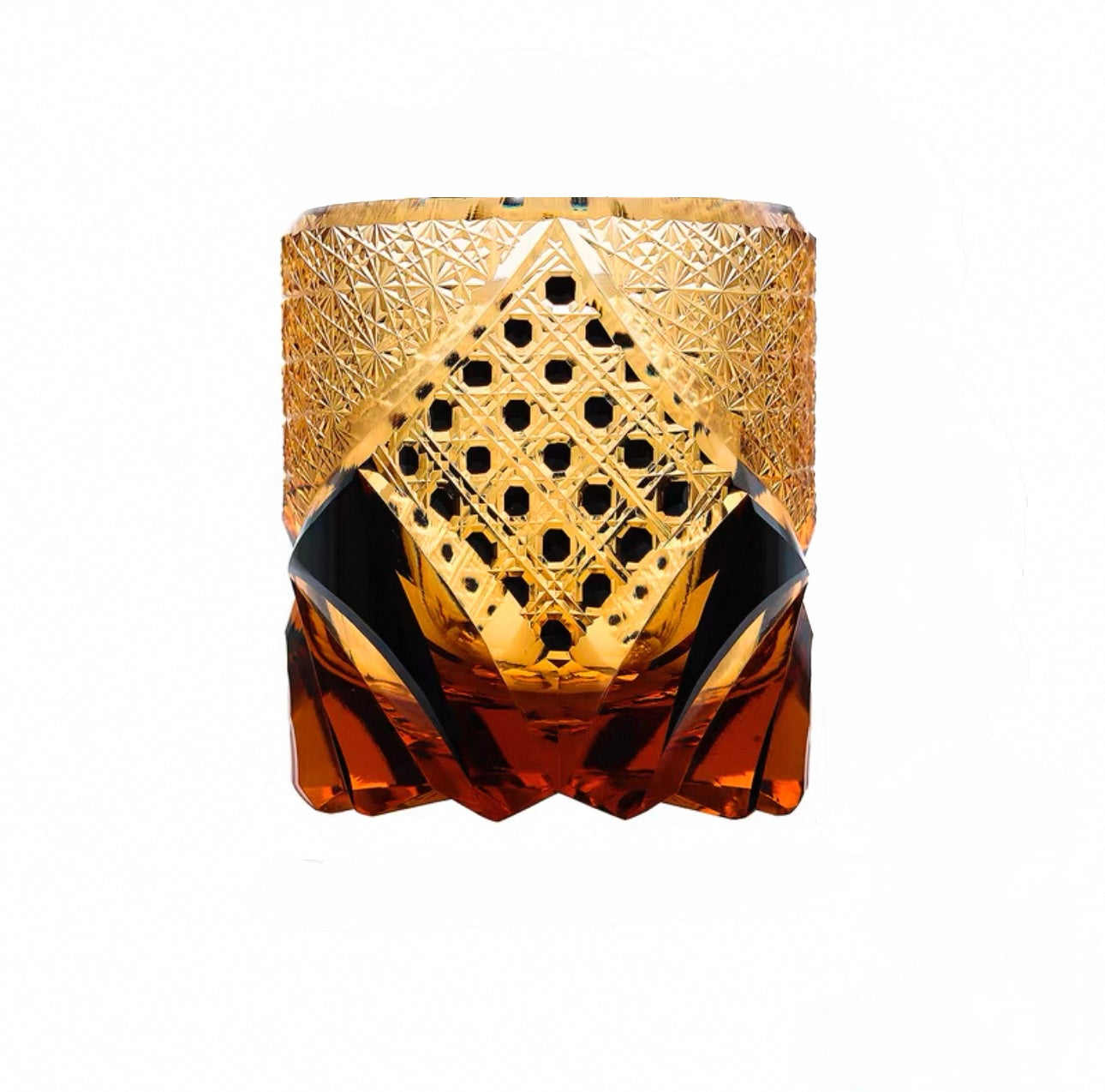 Edo Kiriko Handcrafted Dark Knight Whisky Glass – A Symbol of Strength and Refinement