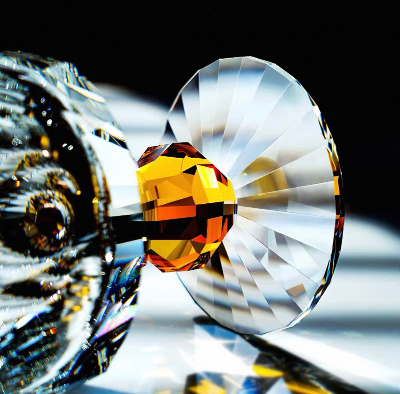 Oriental Artisan Kaleidoscope Crystal Stemware - Thumbnail 4