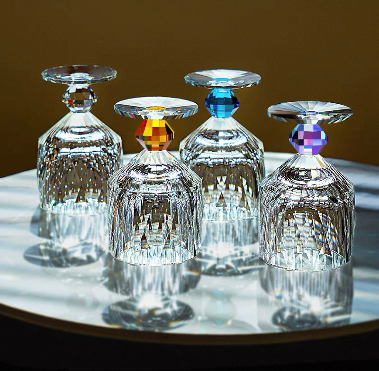 Kaleidoscope K9 Crystal Stemware - High-Value Gift Glasses