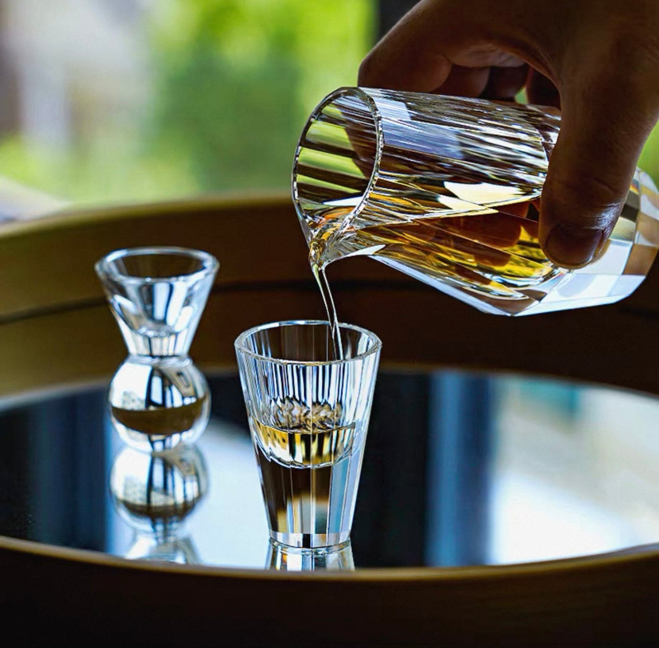 Handcrafted Cut-Glass K9 Crystal Liquor Decanter Set - Thumbnail 4