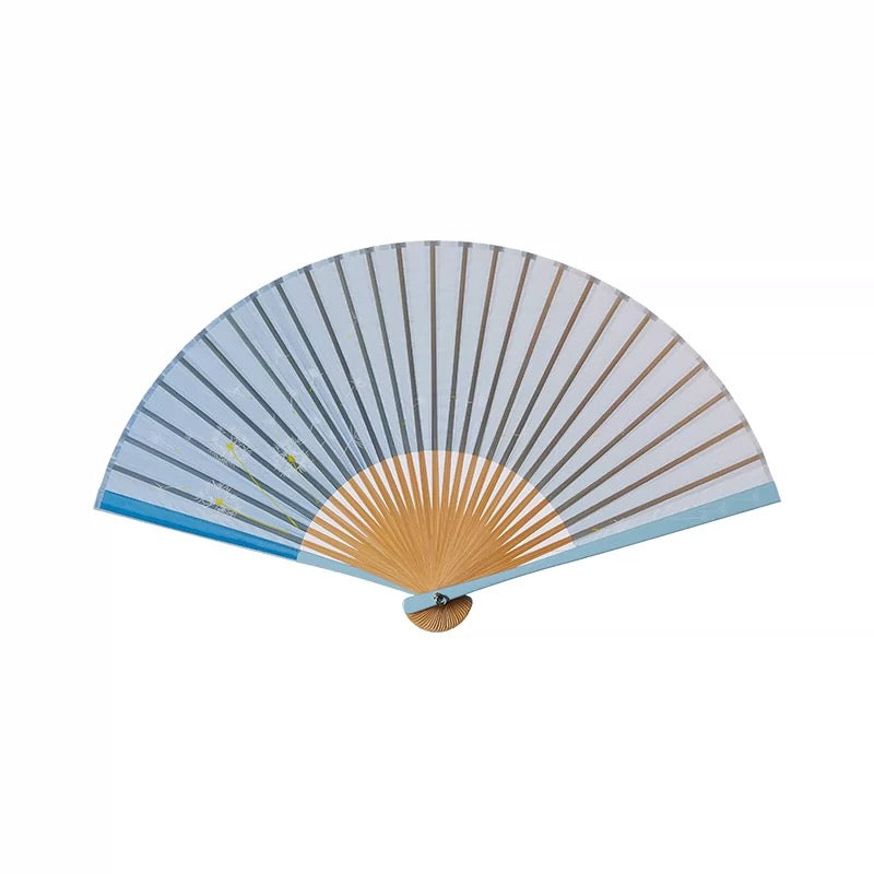 Premium Silk & Bamboo Folding Fan | 8-Inch Seasonal Collection