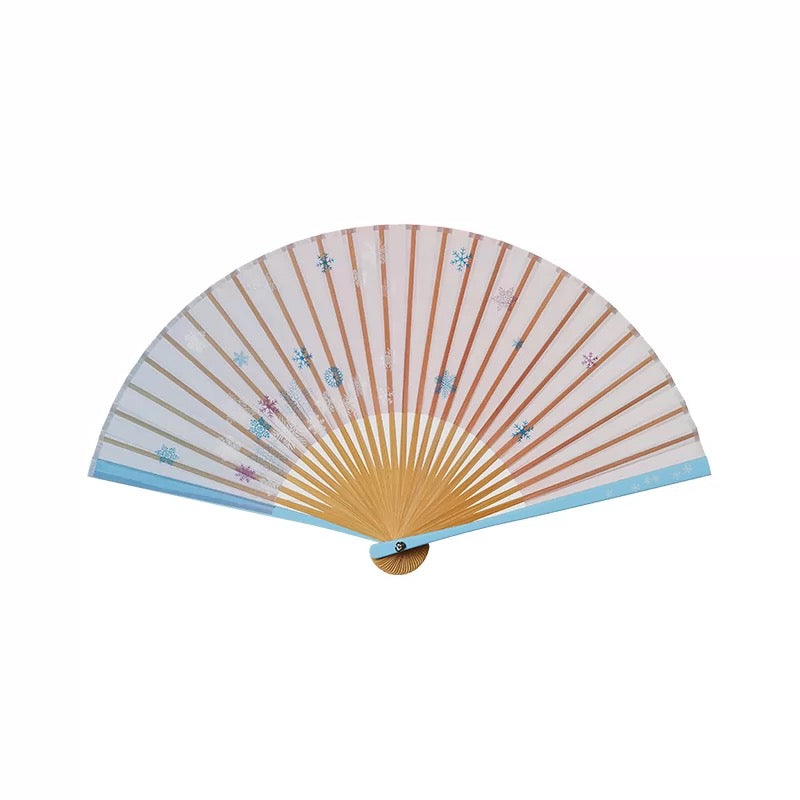 Premium Silk & Bamboo Folding Fan | 8-Inch Seasonal Collection
