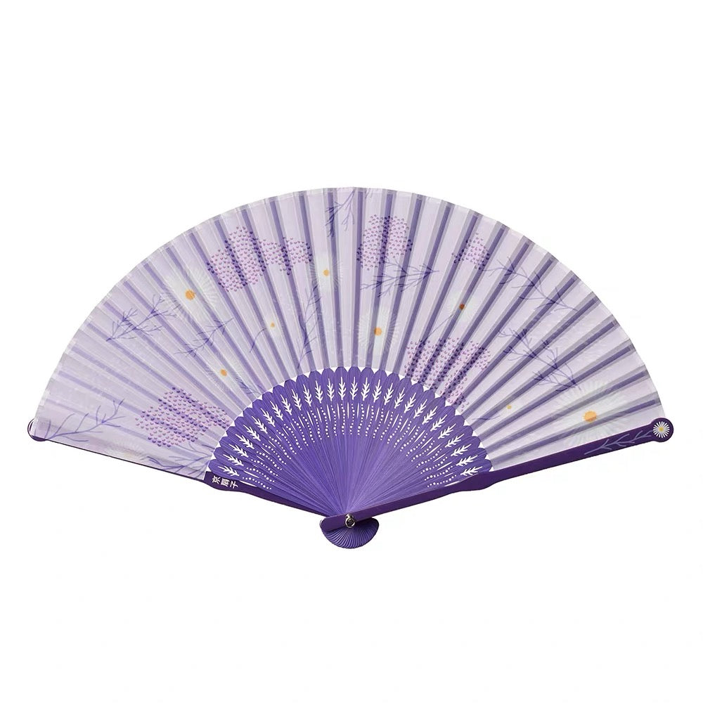 Chamomile Silk & Bamboo Folding Fan | Bespoke Floral Collection