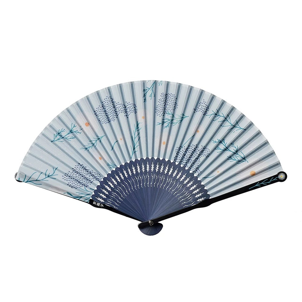 Chamomile Silk & Bamboo Folding Fan | Bespoke Floral Collection
