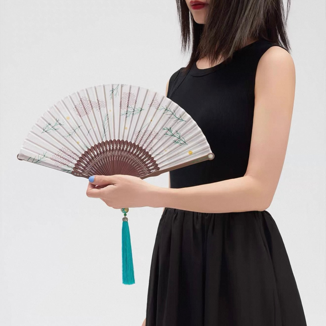 Chamomile Silk & Bamboo Folding Fan | Bespoke Floral Collection