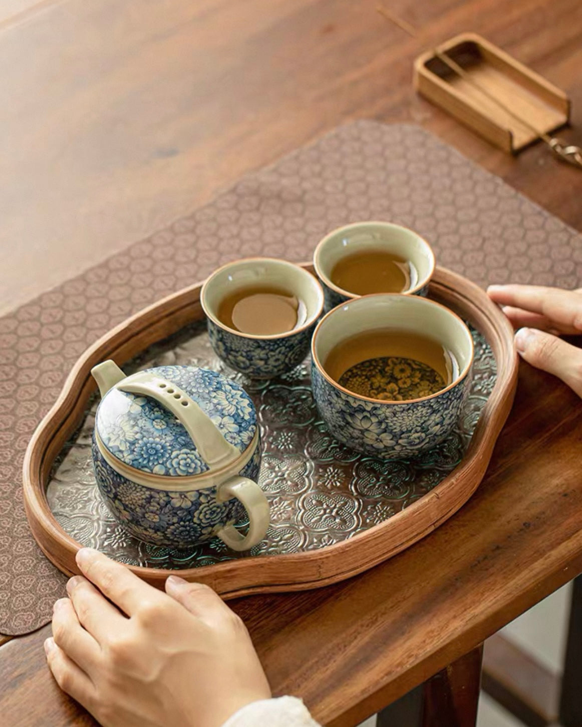 Aged Clay Han-Wa Tea Set | 200ml Pot, Glass Pitcher & 2 Cups