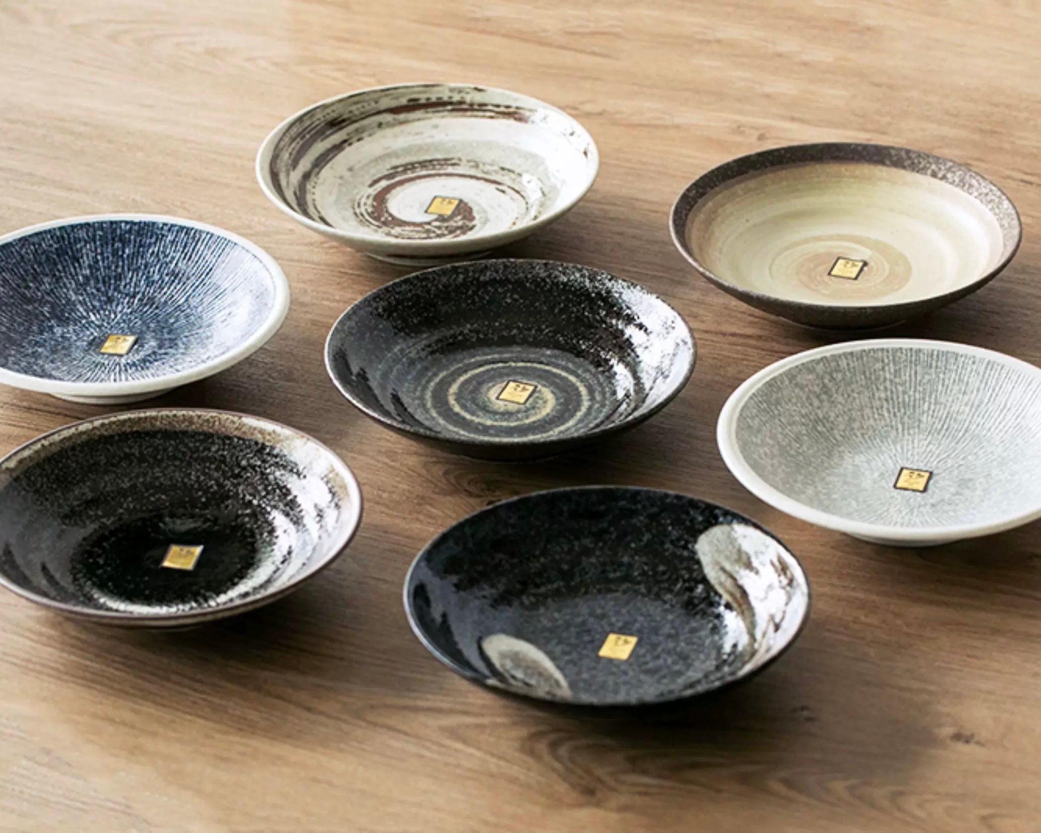 Japanese Imported Mino-Ware Coarse Pottery Large Dinner Plate | Artisan Deep Dish