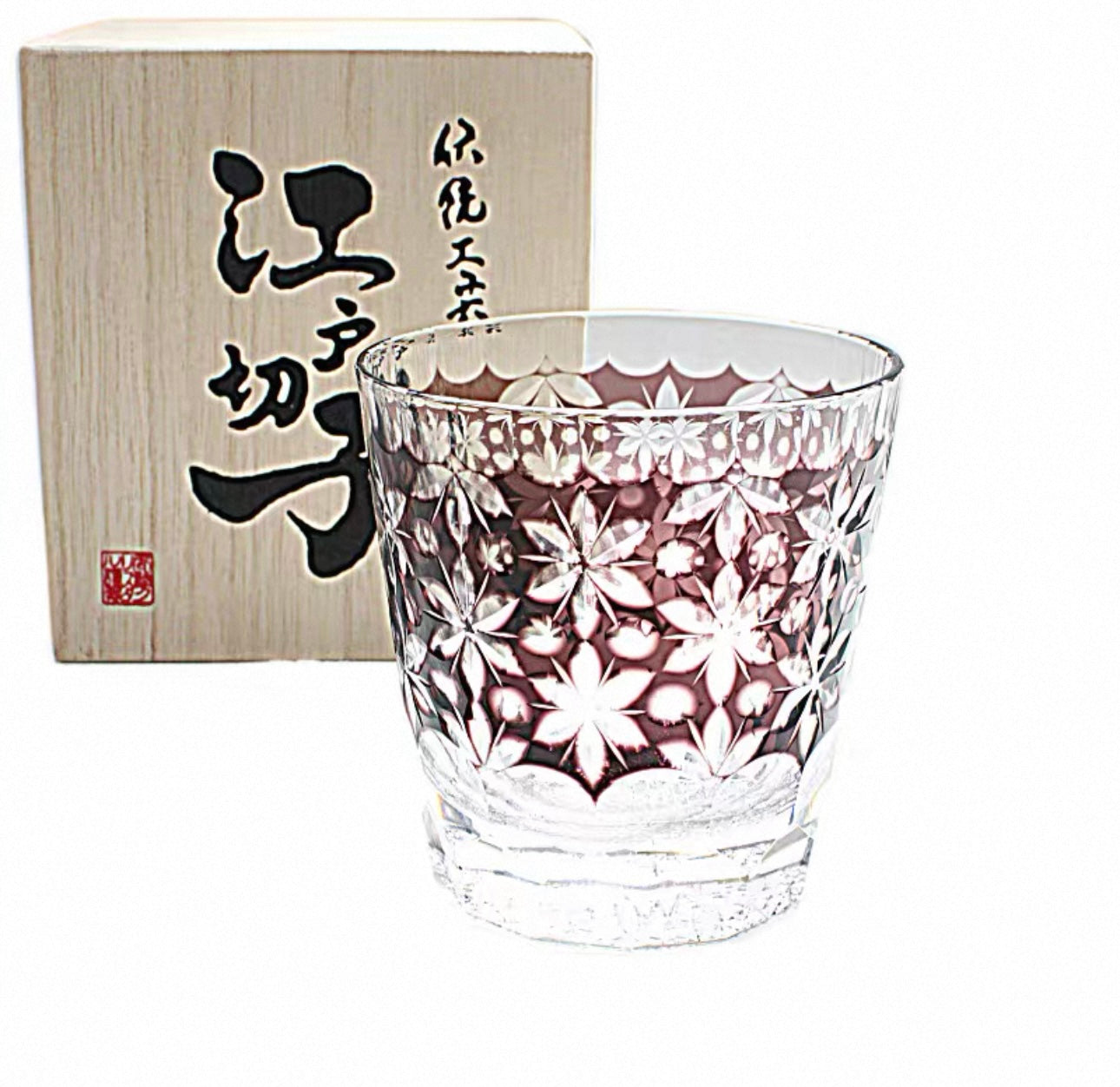 Edo Kiriko Handcrafted Royal Blossom Whisky Glass – A Timeless Ode to Opulence