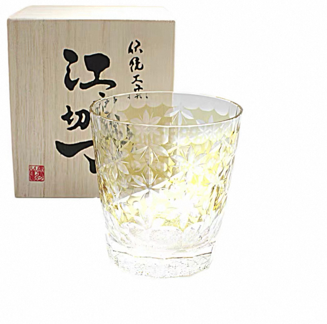 Edo Kiriko Handcrafted Royal Blossom Whisky Glass – A Timeless Ode to Opulence