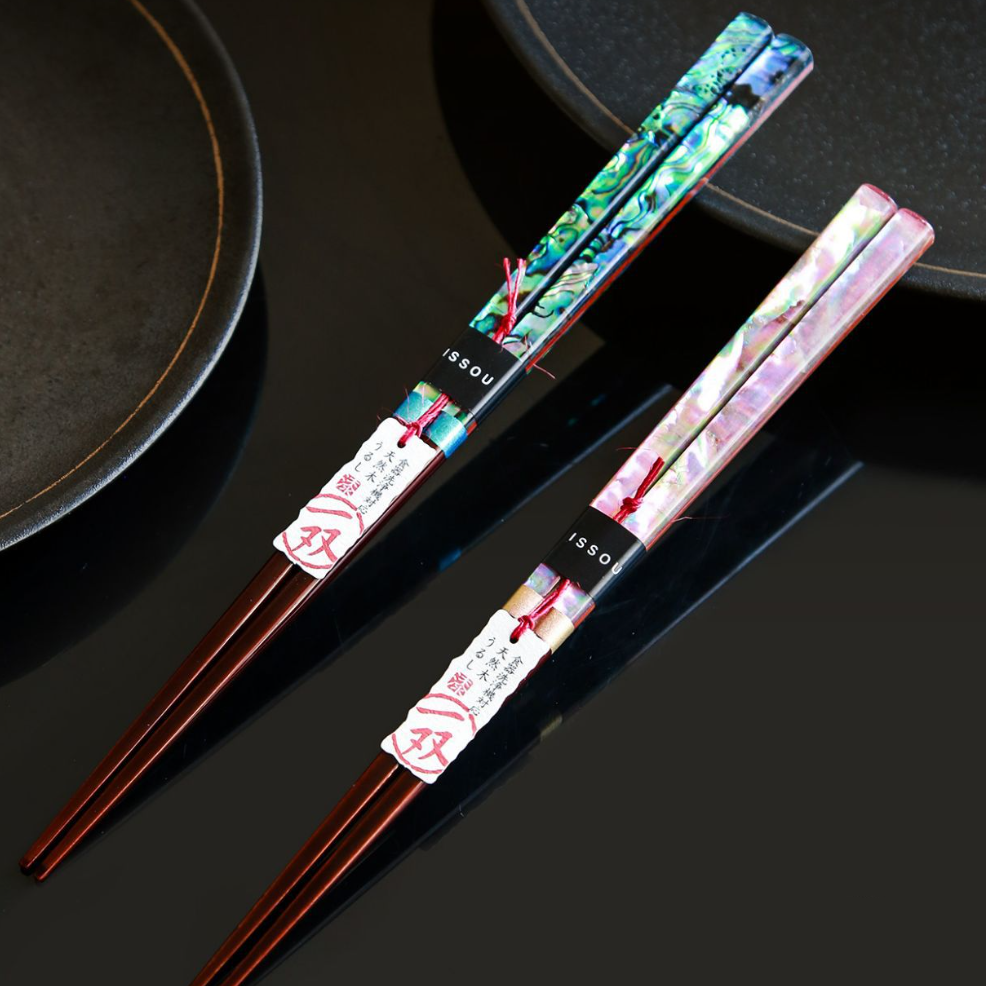 Japanese Handcrafted Mother of Pearl Chopsticks Set
